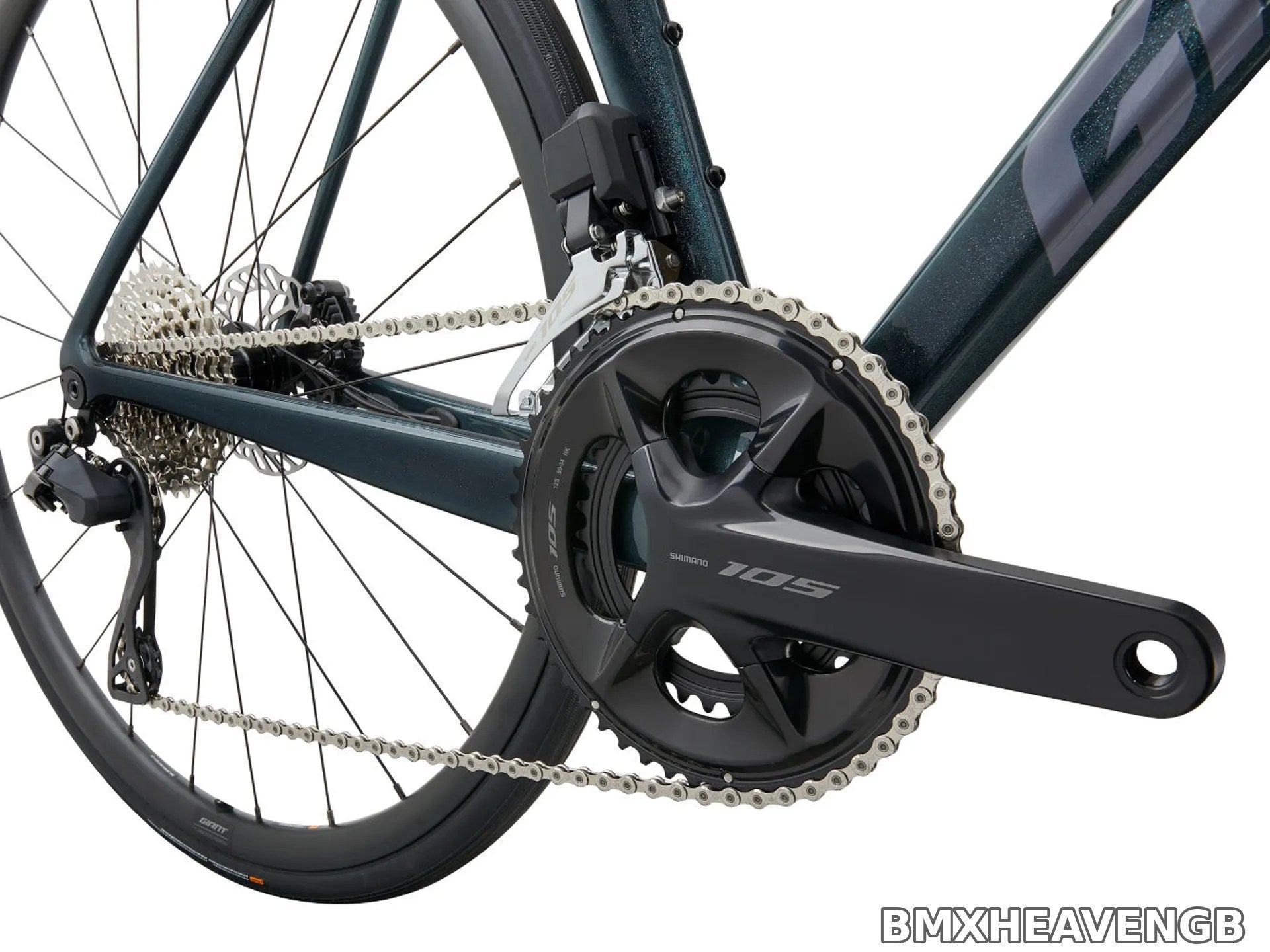 Giant TCR Advanced 1 — Carbon Road Bike (Asphalt Green)