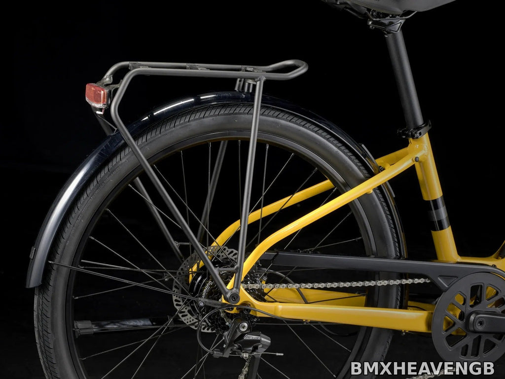 Trek Verve+ 1 Lowstep LT — Electric Hybrid Bike (Baja Yellow)
