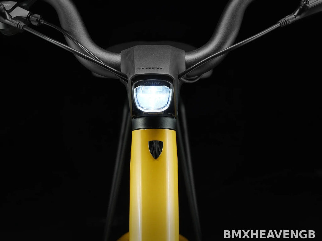 Trek Verve+ 1 Lowstep LT — Electric Hybrid Bike (Baja Yellow)