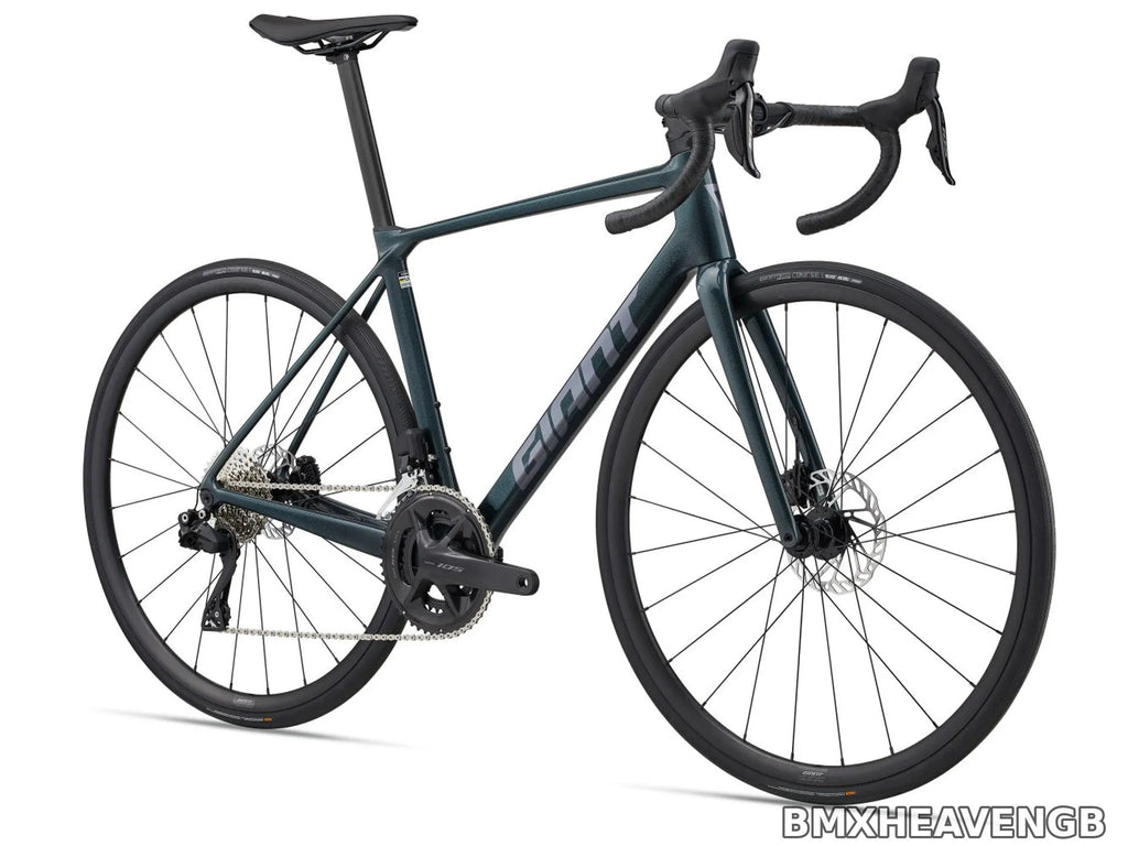Giant TCR Advanced 1 — Carbon Road Bike (Asphalt Green)