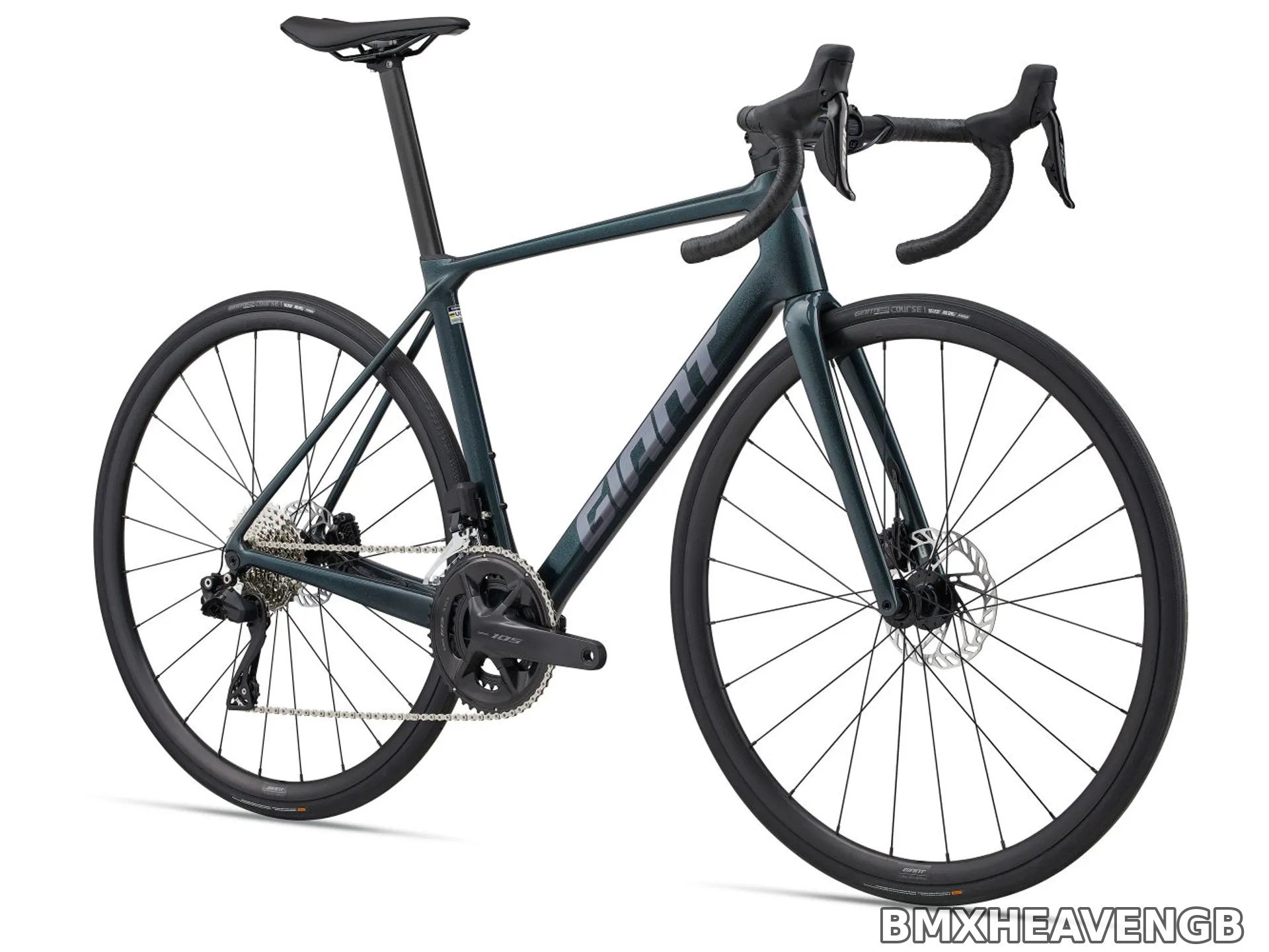 Giant TCR Advanced 1 — Carbon Road Bike (Asphalt Green)