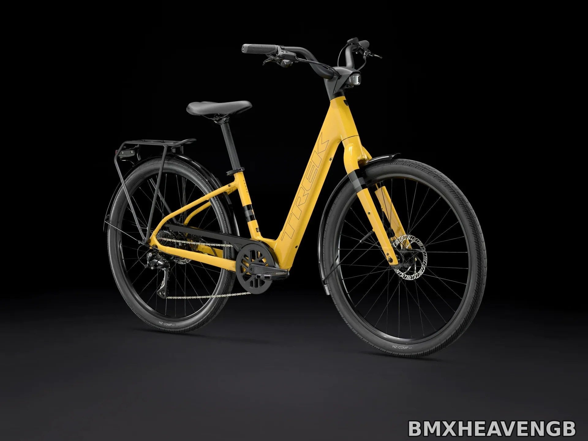 Trek Verve+ 1 Lowstep LT — Electric Hybrid Bike (Baja Yellow)